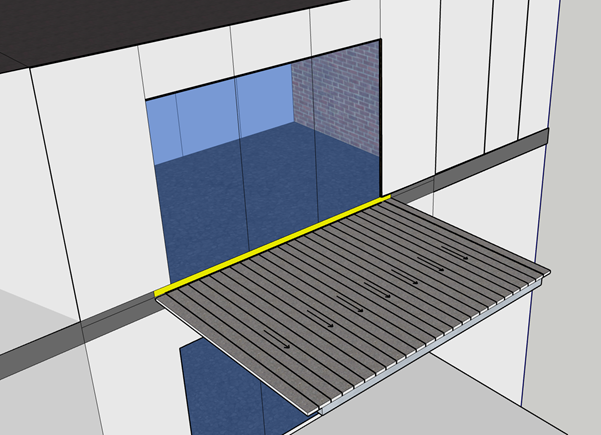 Balcony guidance with upstand